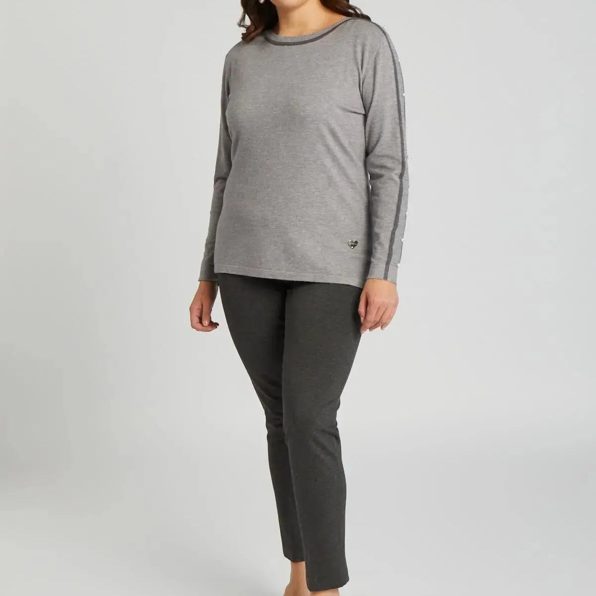 Pantalone basic ANTRACITE DORABELLA PIU' 55