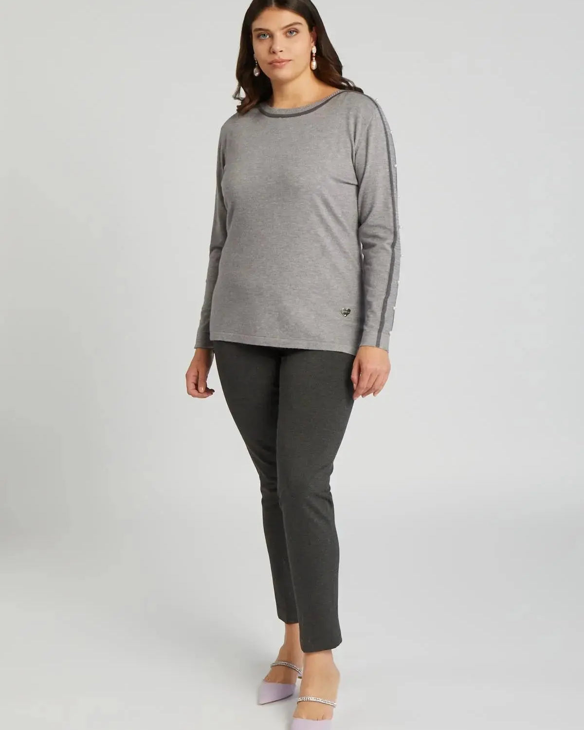 Pantalone basic ANTRACITE DORABELLA PIU' 55