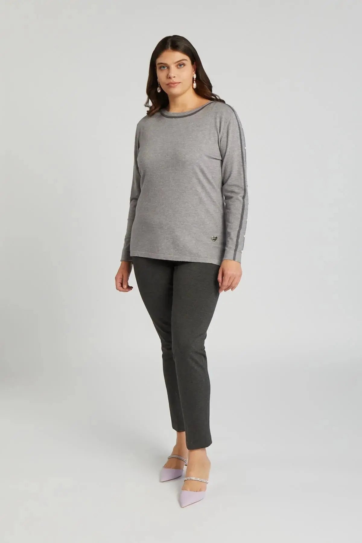 Pantalone basic ANTRACITE DORABELLA PIU' 55