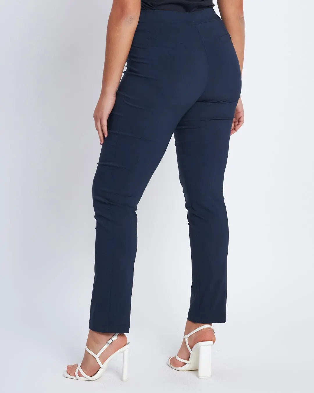 Pantalone basic con frisi posteriori BLU DORABELLA