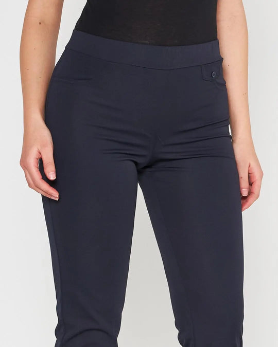 Pantalone basic con frisi posteriori BLU DORABELLA
