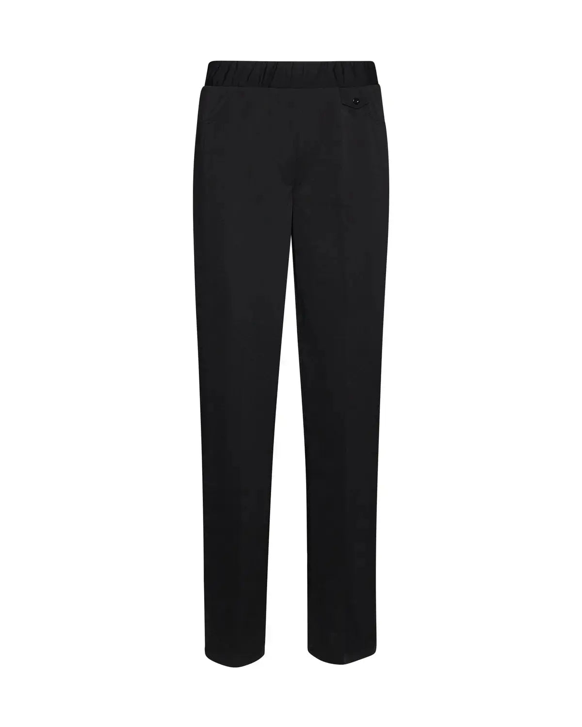 Pantalone basic con frisi posteriori NERO DORABELLA