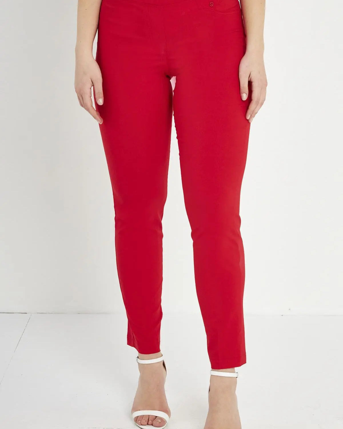 Pantalone basic con frisi posteriori PAPAVERO DORABELLA 56