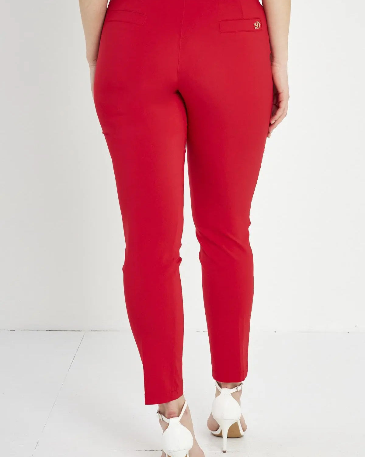 Pantalone basic con frisi posteriori PAPAVERO DORABELLA