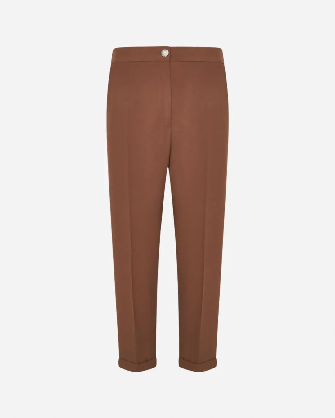 Pantalone bottone gioello Marrone DORABELLA
