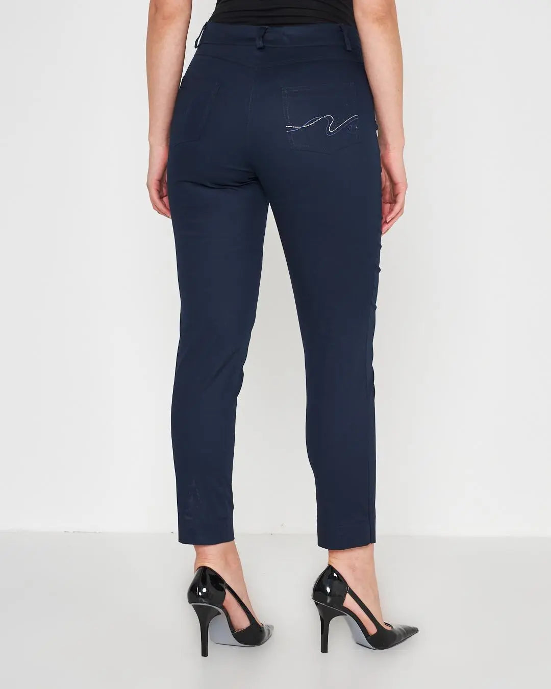 Pantalone cinque  tasche BLU DORABELLA