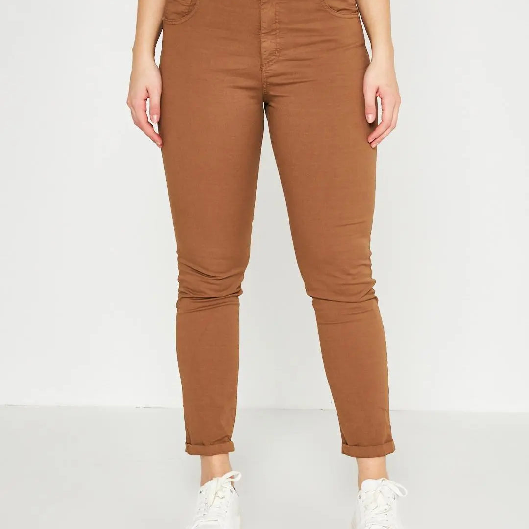 Pantalone cinque  tasche TABACCO DORABELLA 52