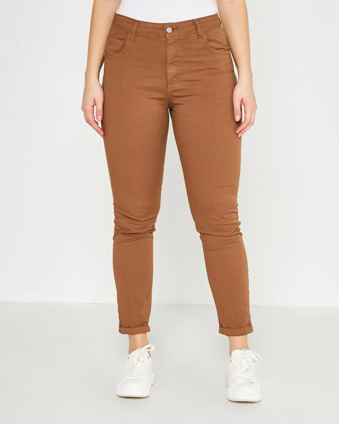 Pantalone cinque  tasche TABACCO DORABELLA 52