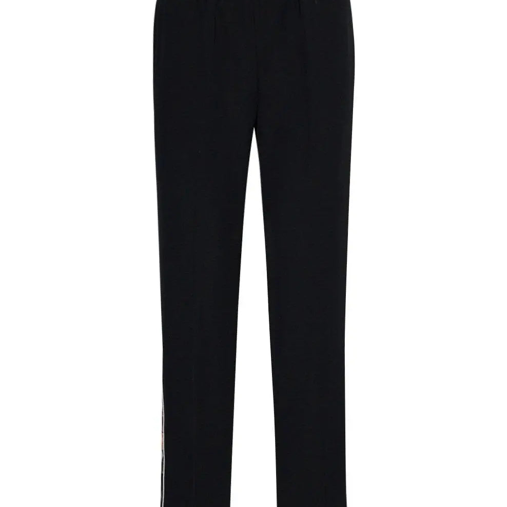 Pantalone con banda laterale flower chic NERO DORABELLA XXL
