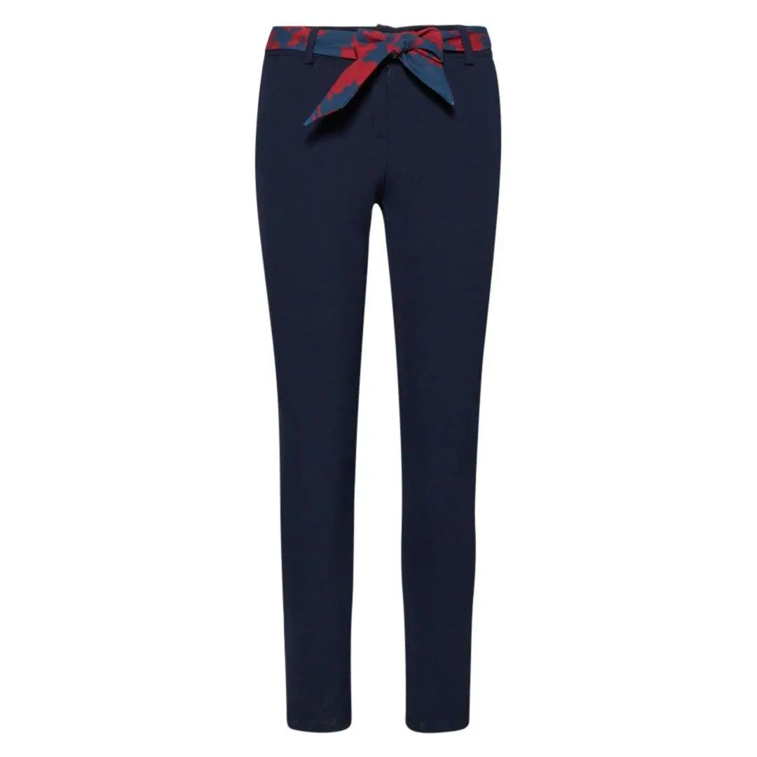 Pantalone con cintura floreale BLU IRONICA 50