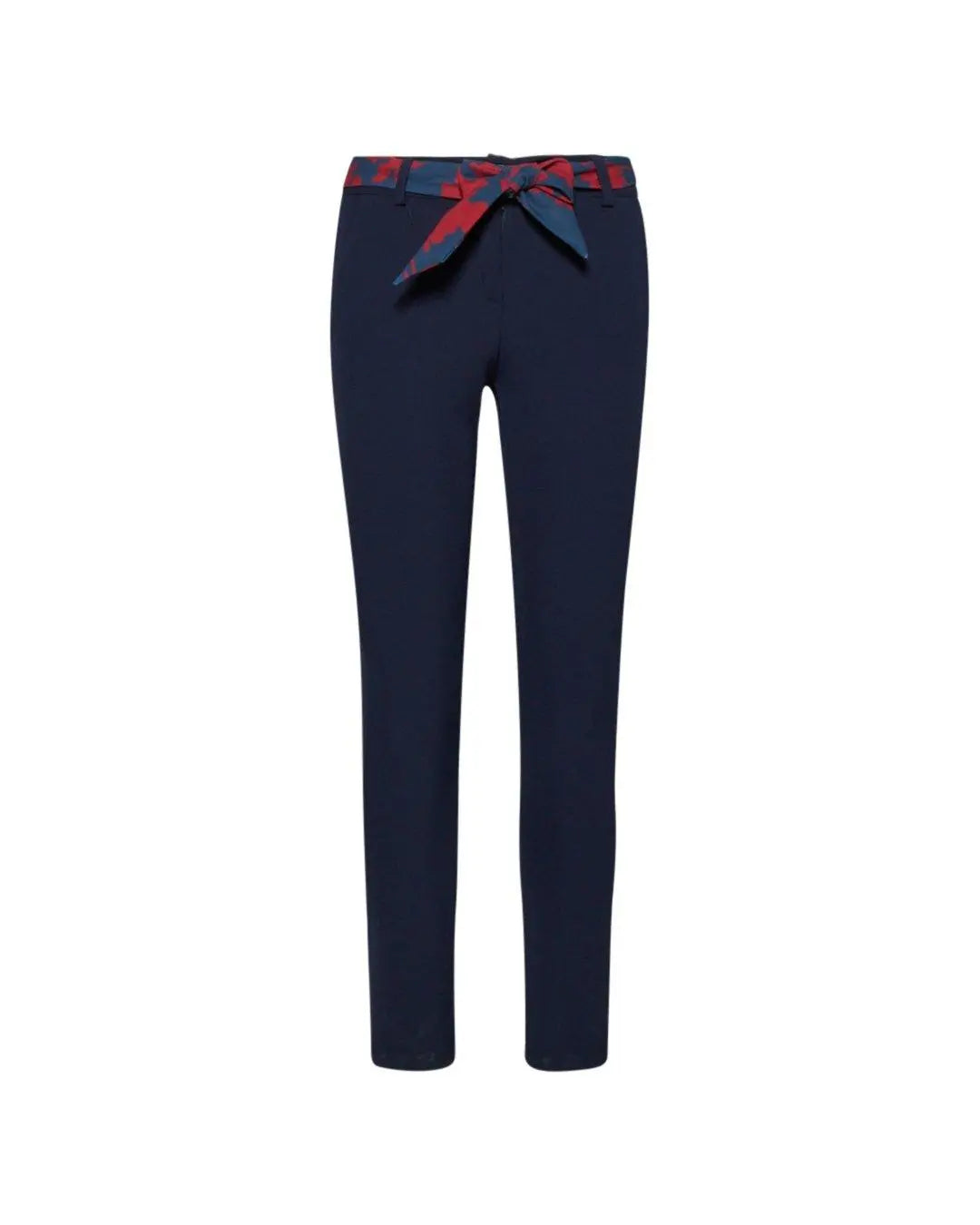 Pantalone con cintura floreale BLU IRONICA 50