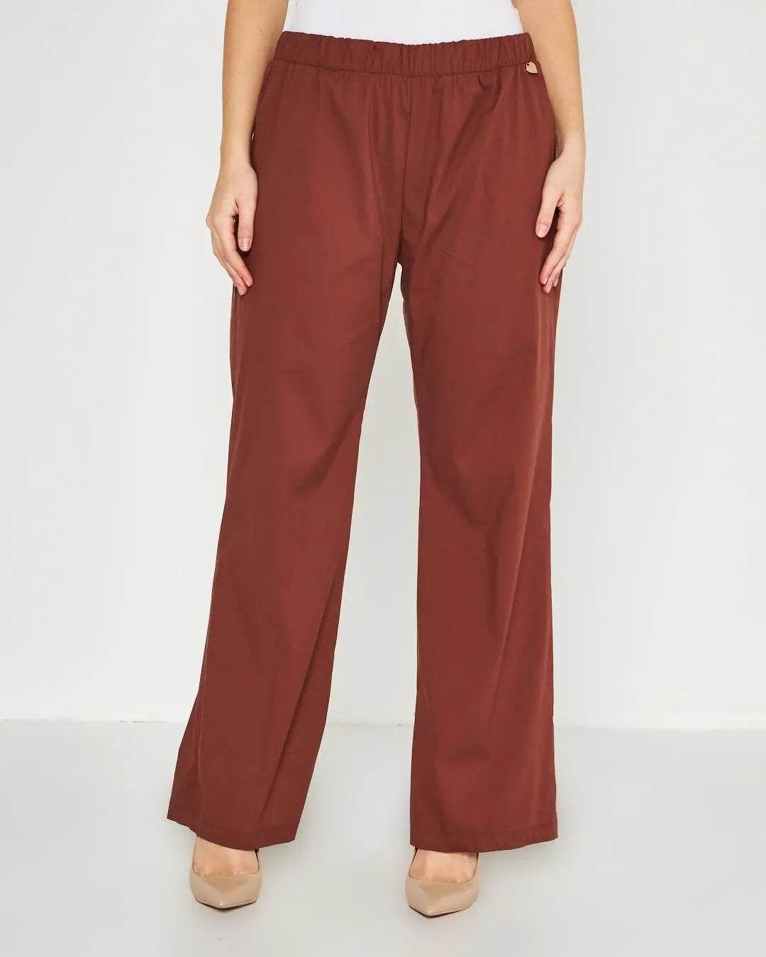 Pantalone cotone CACAO DORABELLA PIU' 49