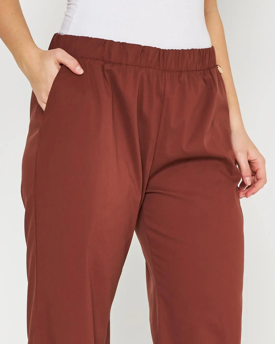 Pantalone cotone CACAO DORABELLA PIU'
