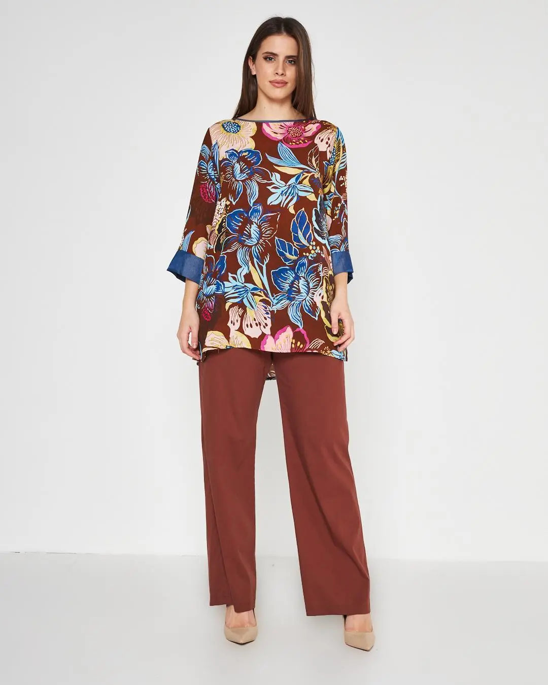 Pantalone cotone CACAO DORABELLA PIU'