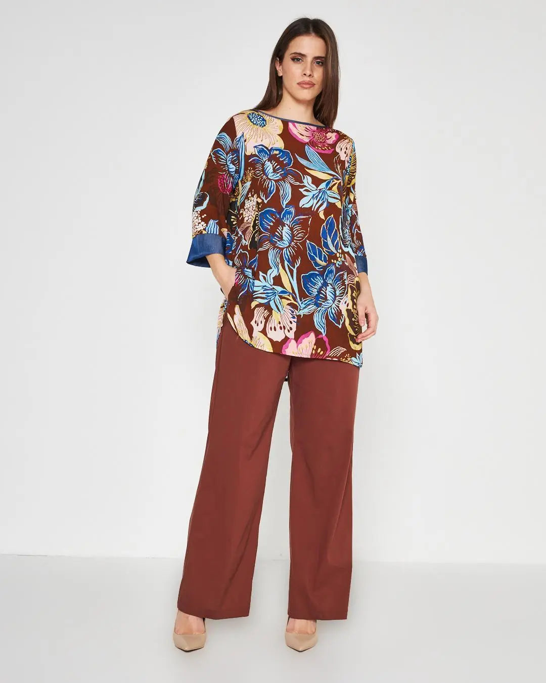 Pantalone cotone CACAO DORABELLA PIU'