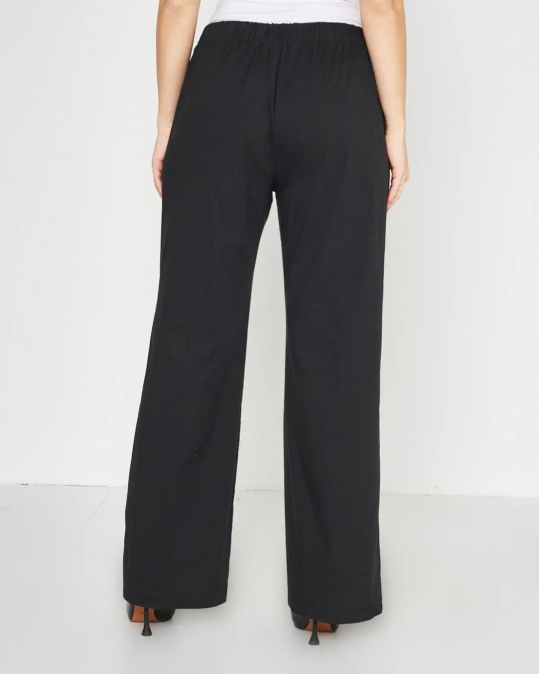 Pantalone cotone NERO DORABELLA PIU'