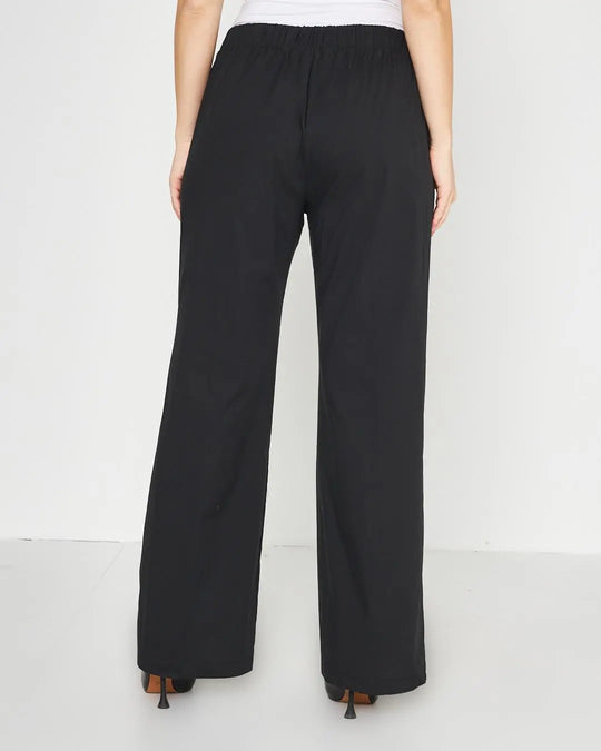 Pantalone cotone NERO DORABELLA PIU'