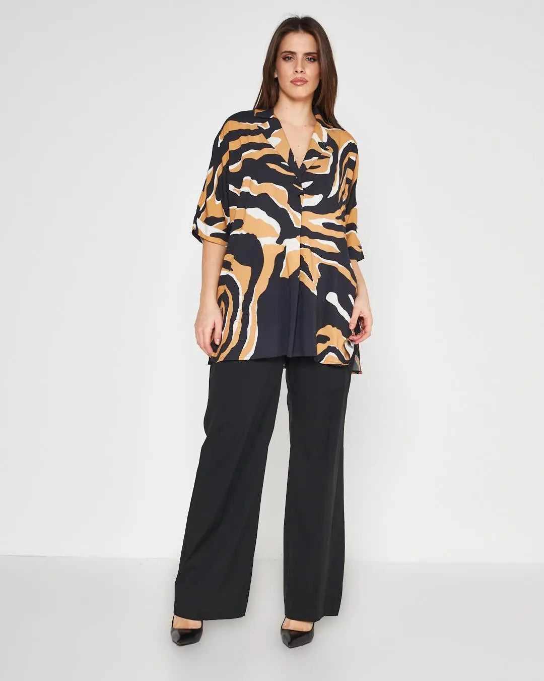 Pantalone cotone NERO DORABELLA PIU'