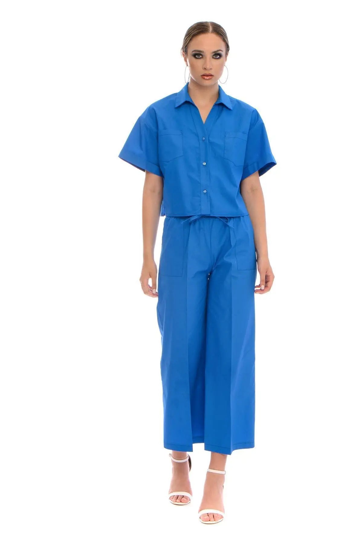 Pantalone coulisse ROYAL BLUE IRONICA