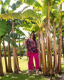 Pantalone cropped in viscosa FUXIA DORABELLA XL