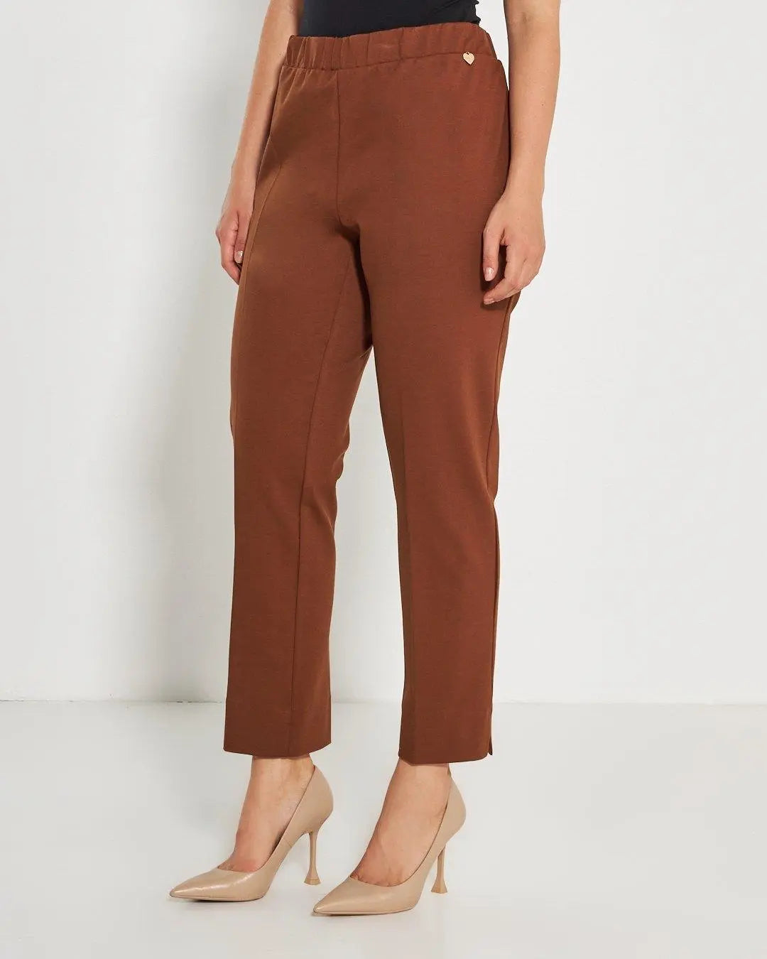 Pantalone dritto TABACCO DORABELLA PIU'