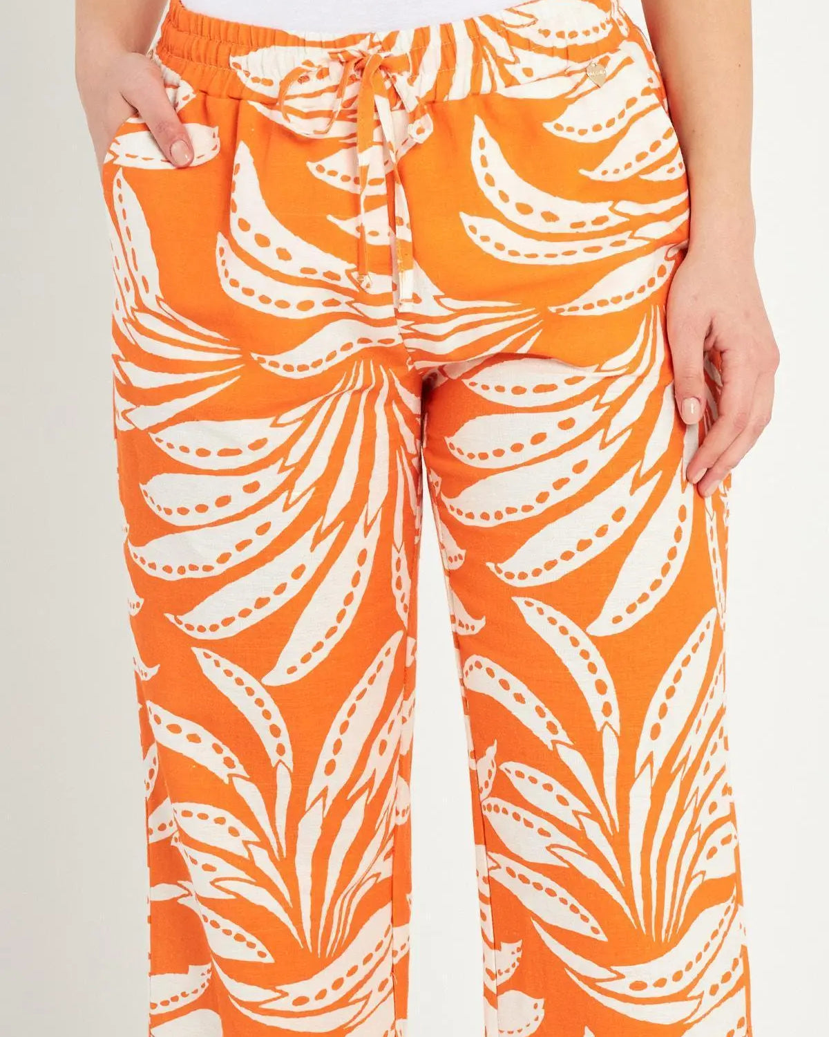 Pantalone fantasia ARANCIO DORABELLA
