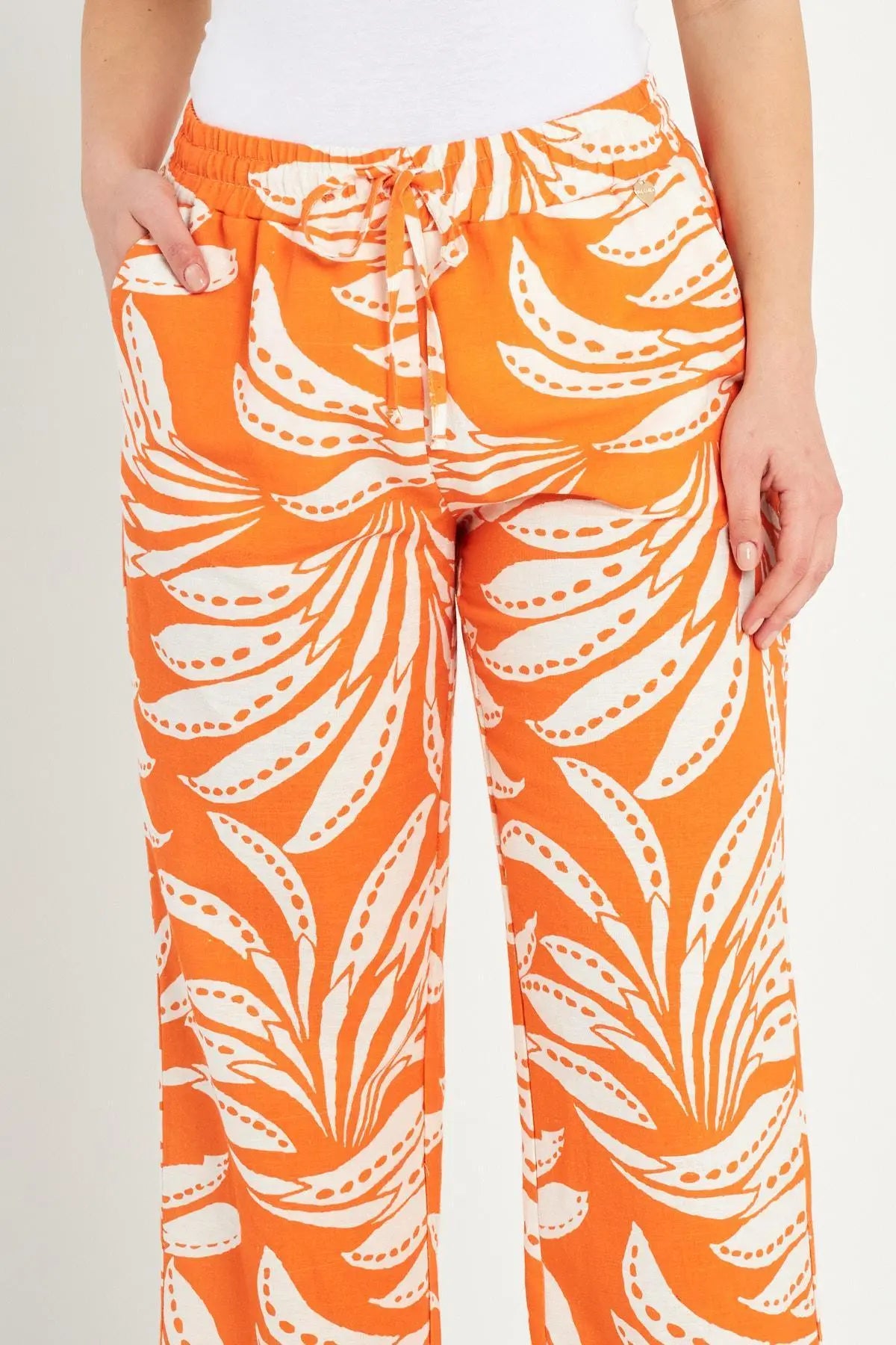 Pantalone fantasia ARANCIO DORABELLA