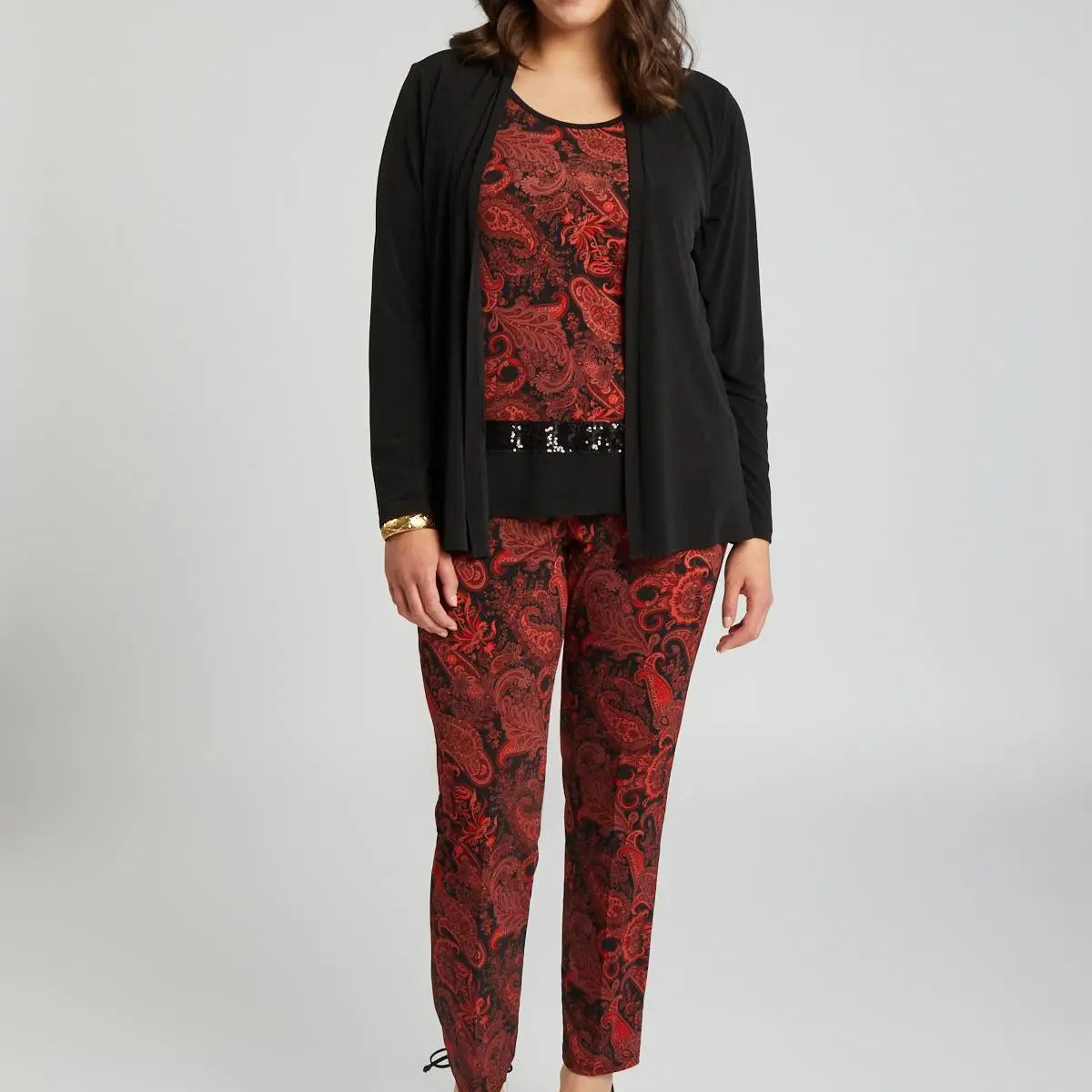 Pantalone fantasia NERO DORABELLA PIU' 53