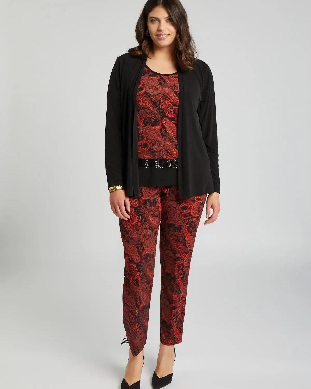Pantalone fantasia NERO DORABELLA PIU' 53