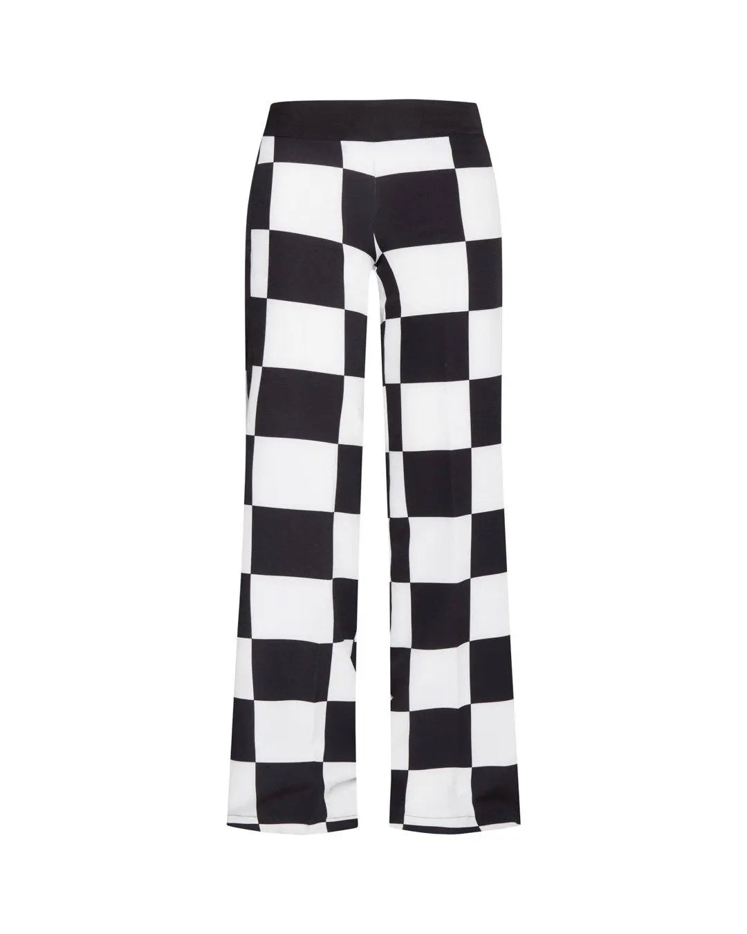 Pantalone fantasia scacchi NERO-BIANCO IRONICA 52