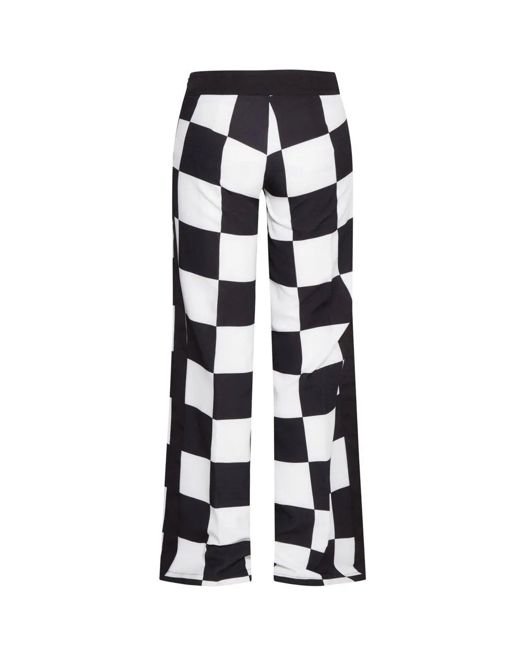 Pantalone fantasia scacchi NERO-BIANCO IRONICA