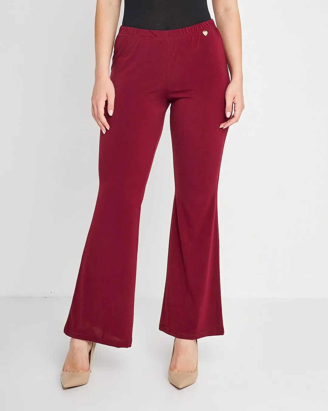 Pantalone flare PRUGNA DORABELLA XXL