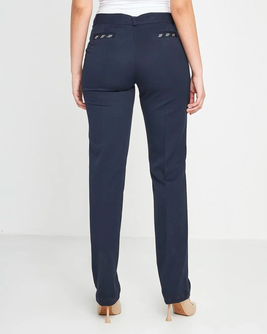 Pantalone frisi strass BLU DORABELLA