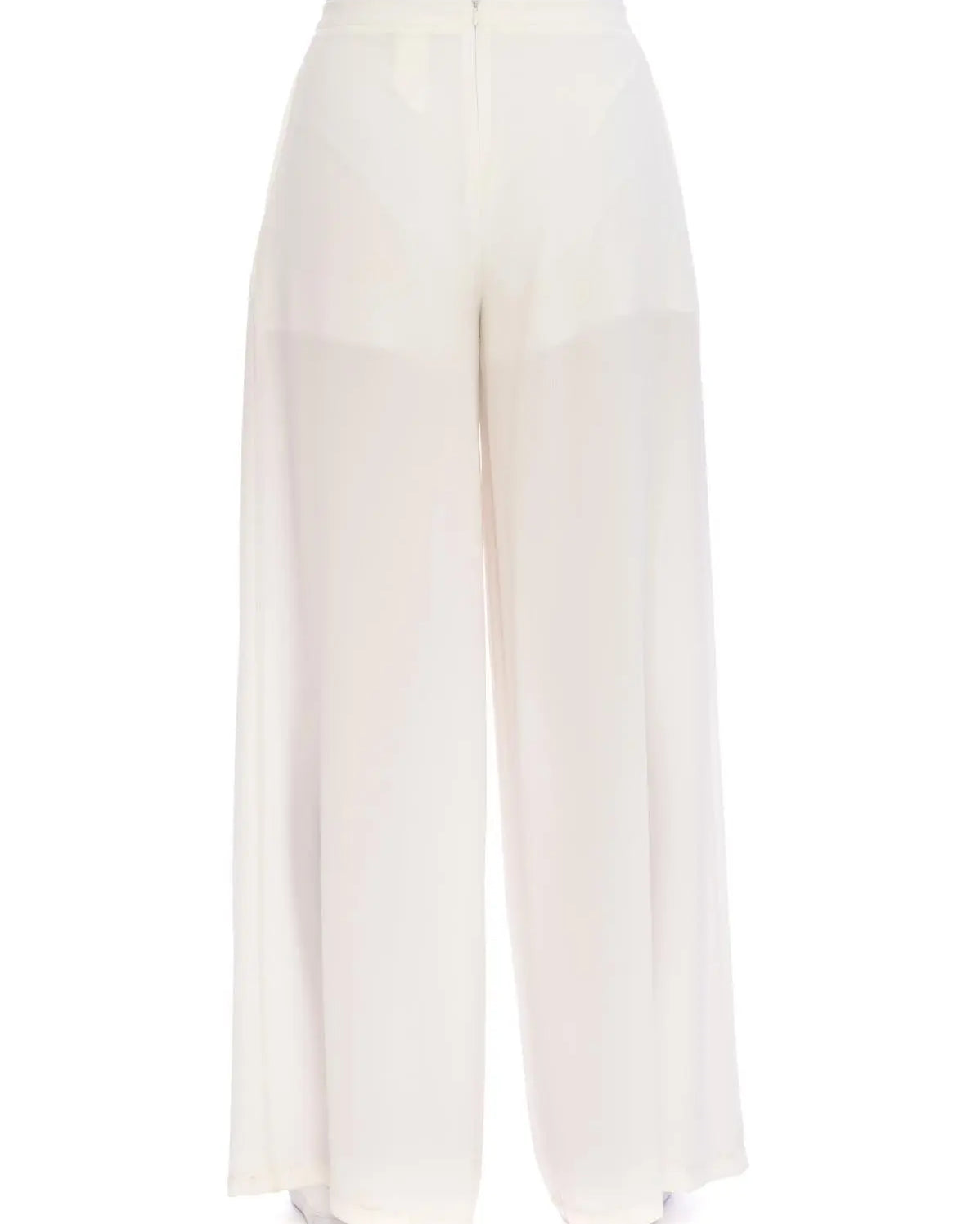 Pantalone gamba ampia BIANCO IRONICA