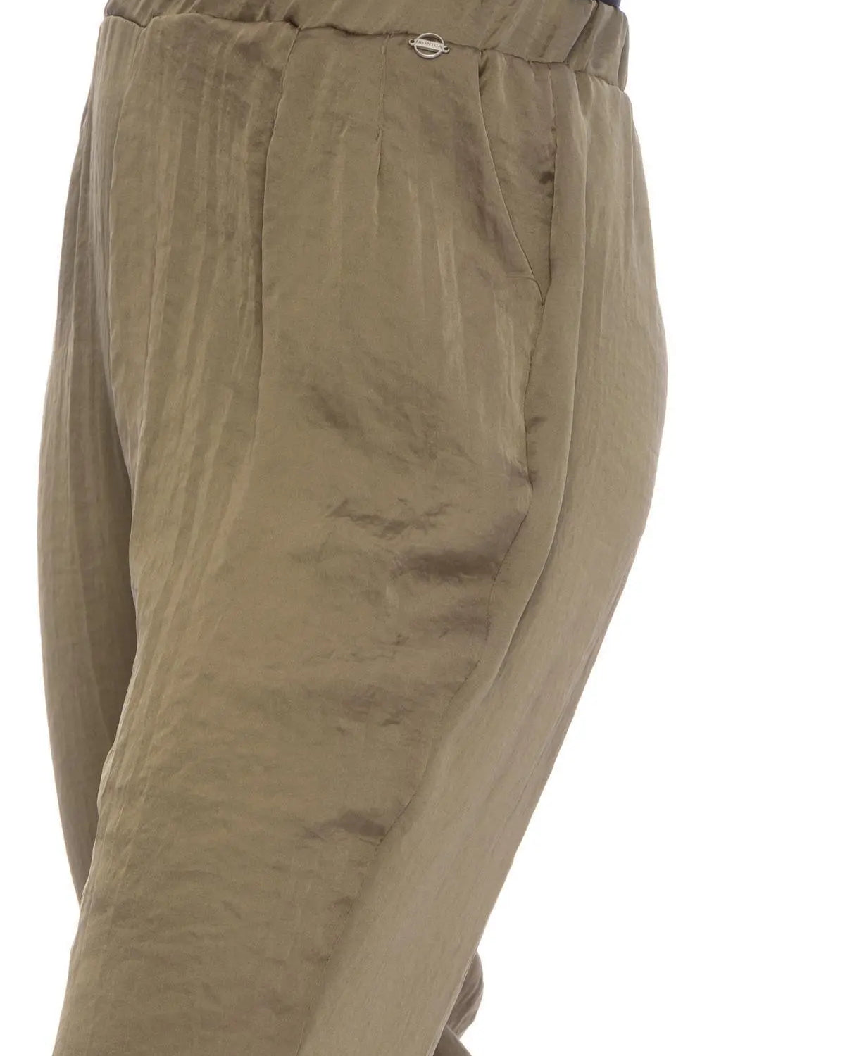 Pantalone gamba ampia VERDE IRONICA