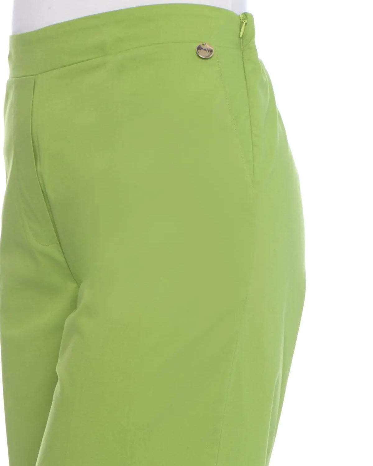 Pantalone gaucho con zip laterale VERDE ACIDO DORABELLA