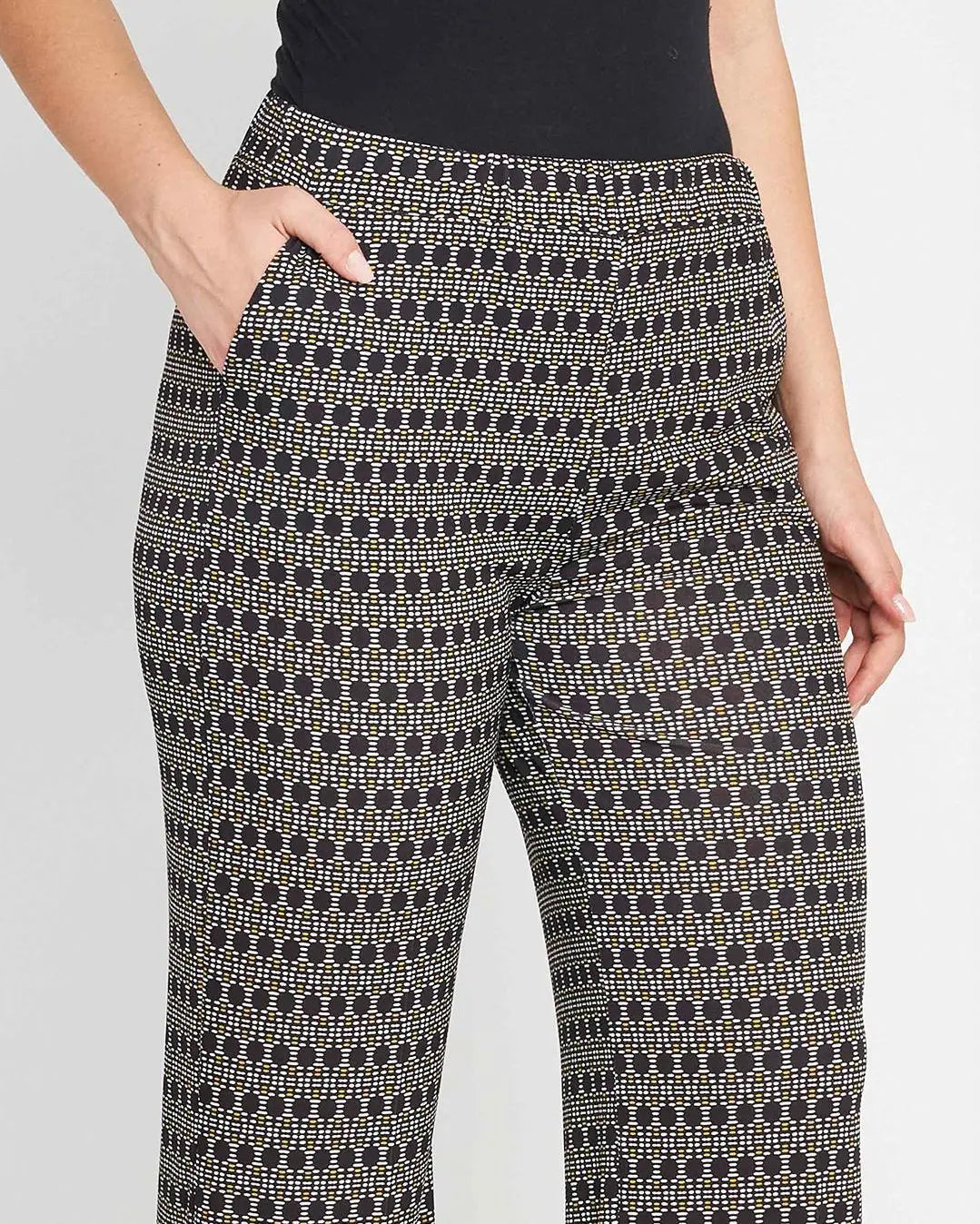 Pantalone gaucho geometric NERO DORABELLA