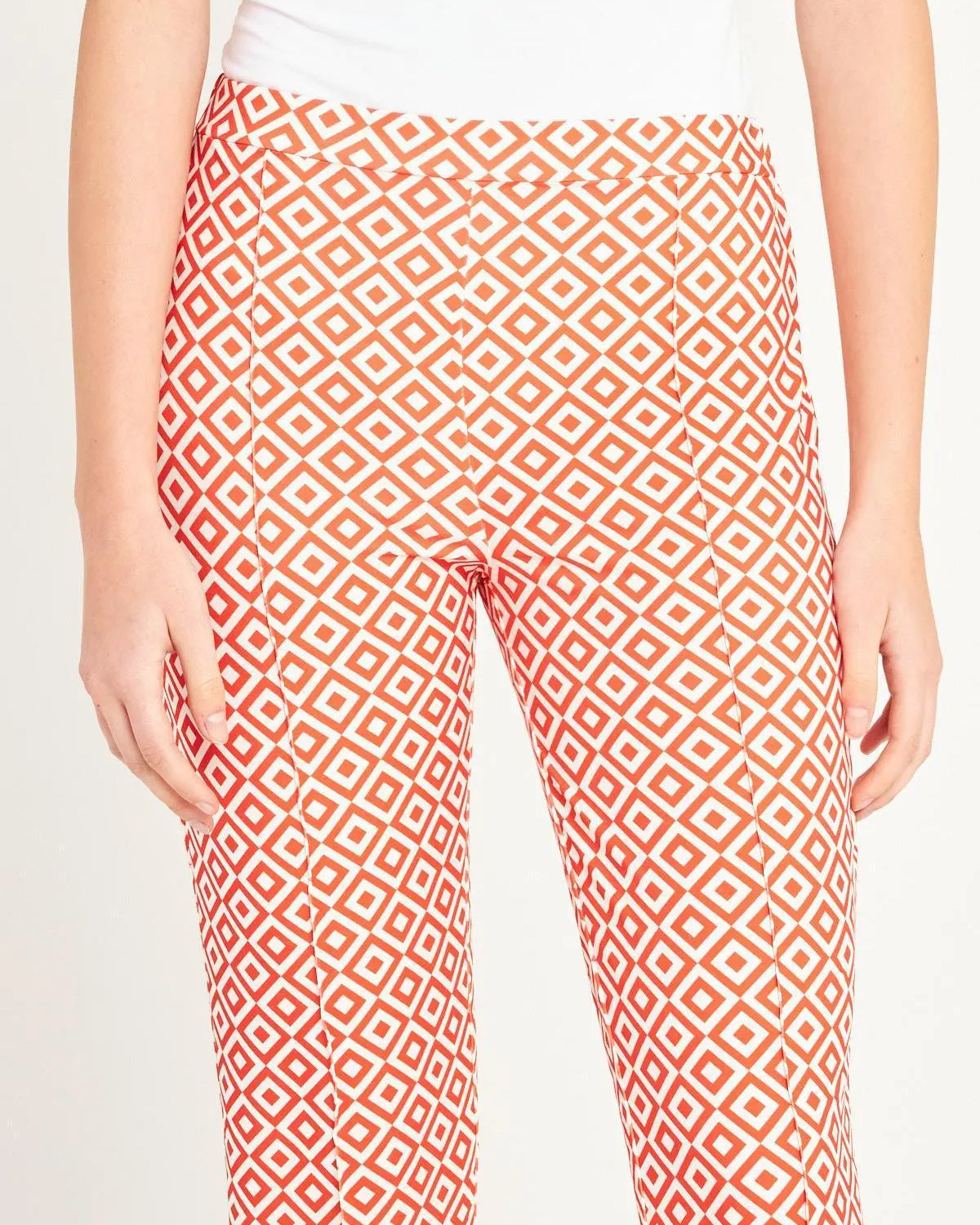 Pantalone geometrico MANDARINO IRONICA