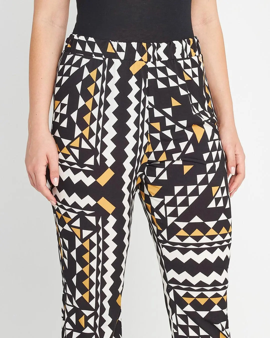 Pantalone geometrico Nero DORABELLA PIU'