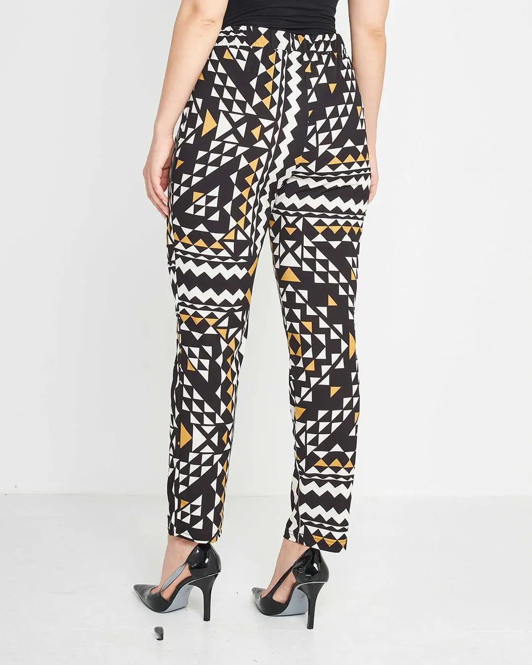 Pantalone geometrico Nero DORABELLA PIU'