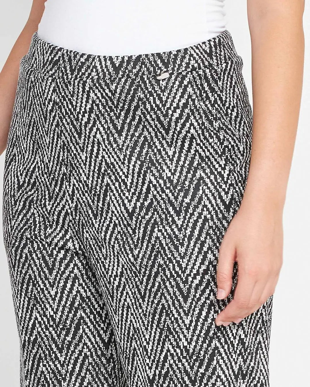 Pantalone goucho spigato NERO-BIANCO DORABELLA