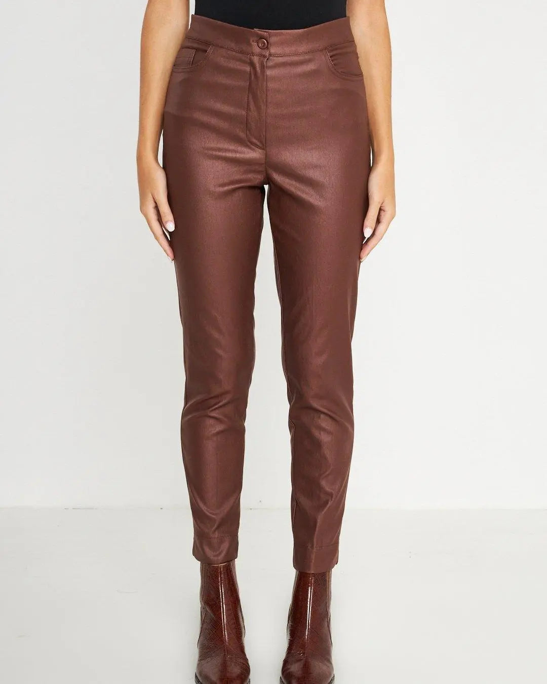 Pantalone in ecopelle MORO DORABELLA XXL