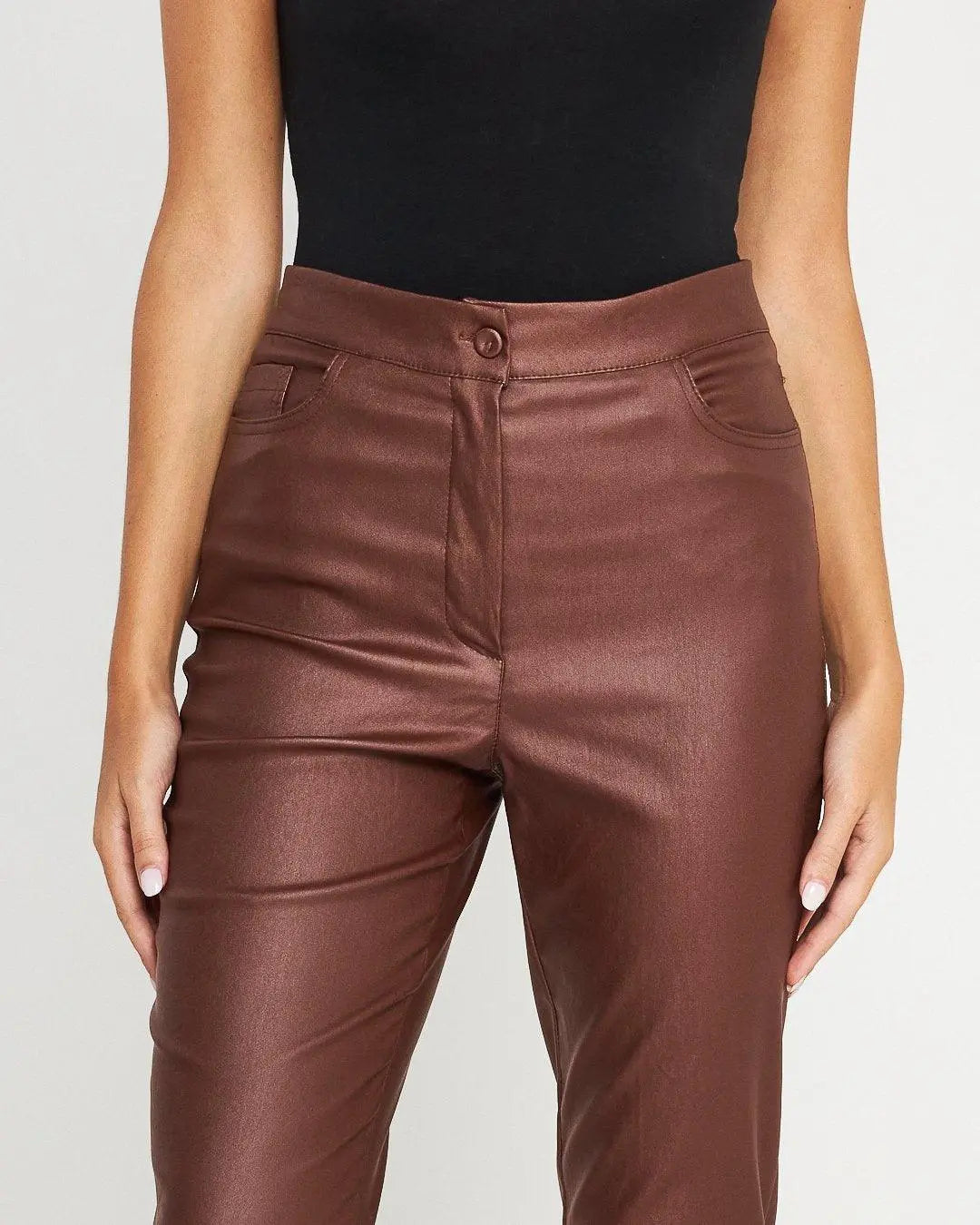 Pantalone in ecopelle MORO DORABELLA