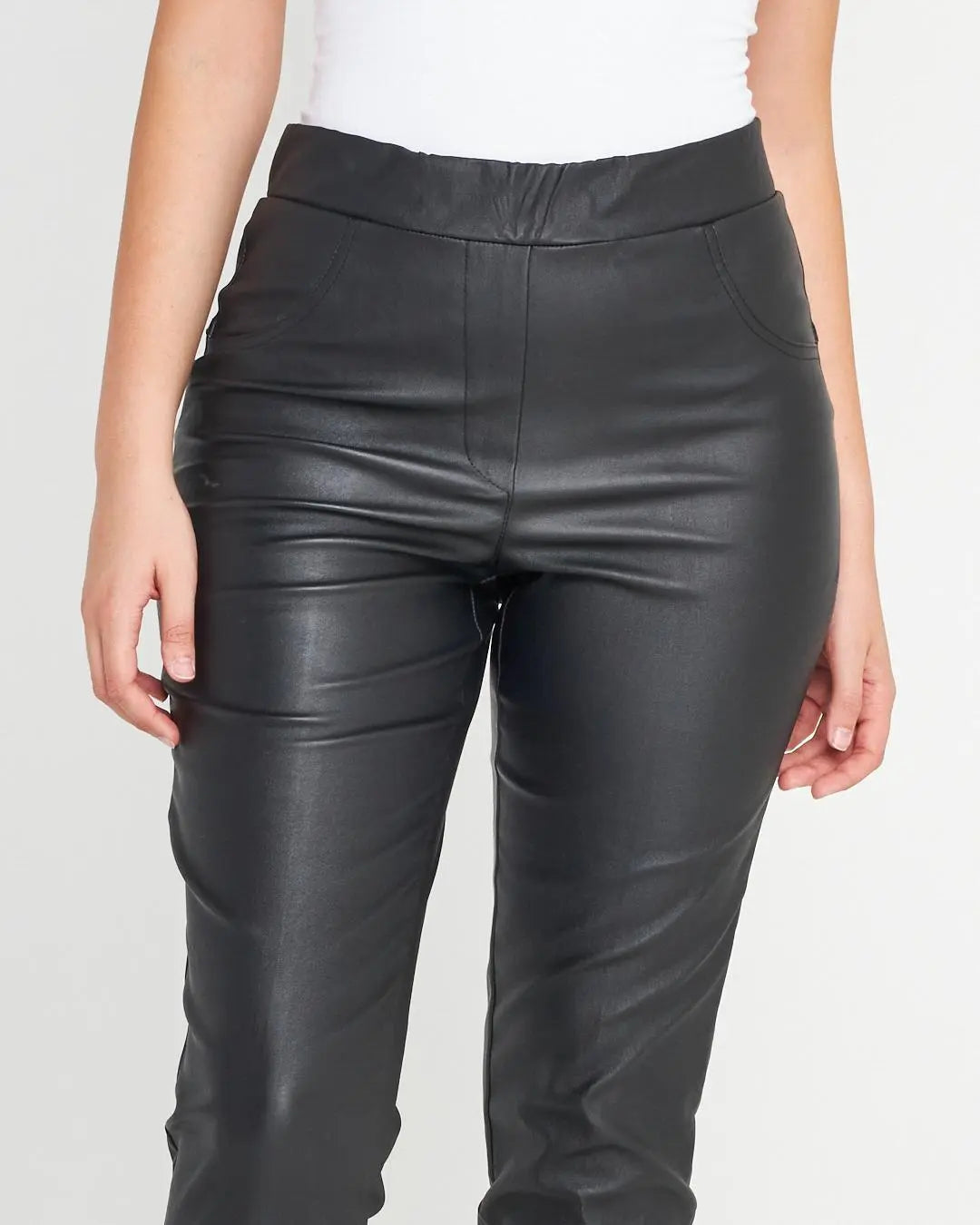 Pantalone in ecopelle Nero DORABELLA