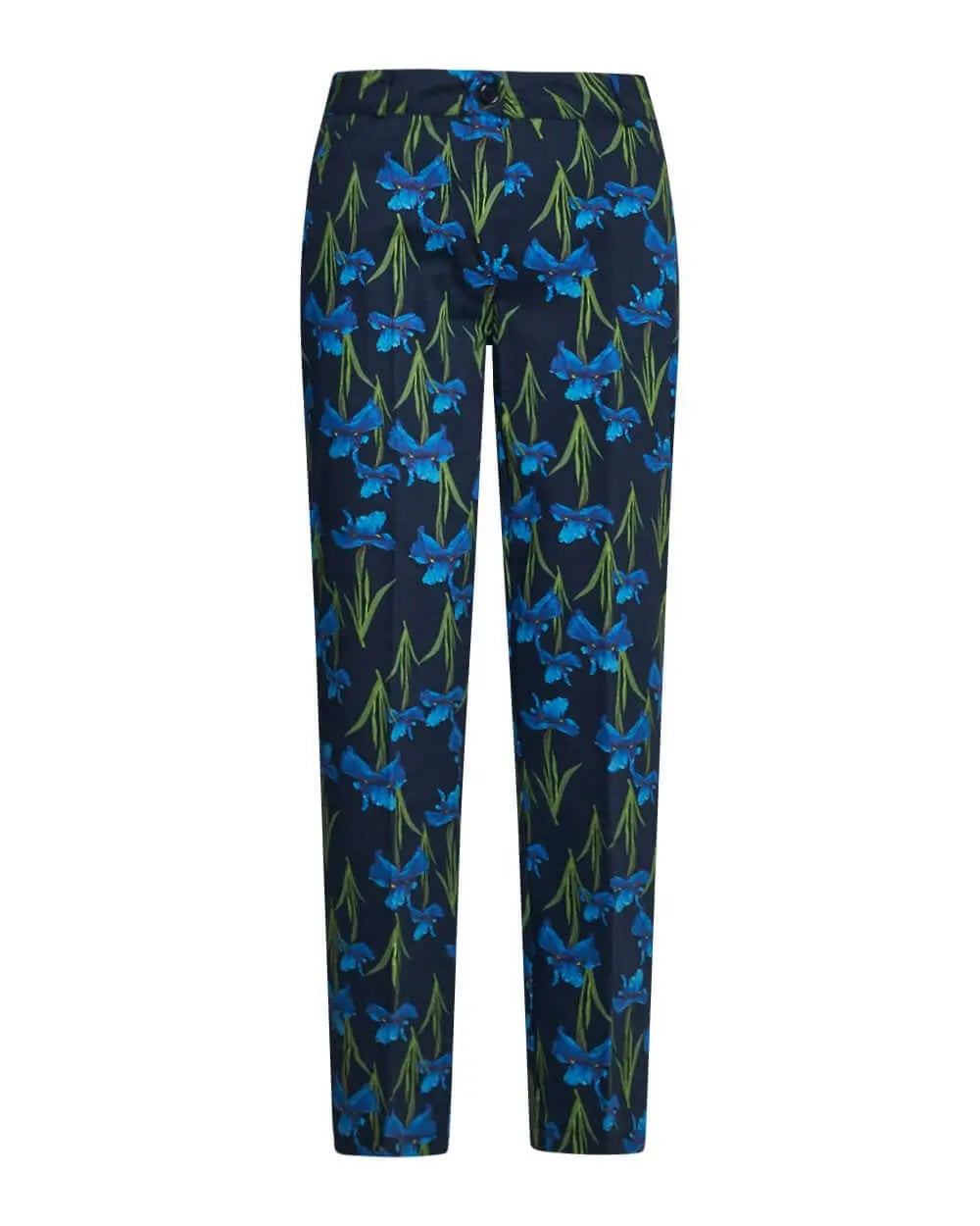 Pantalone in fantasia fiori NERO-BLU DORABELLA PIU' 53