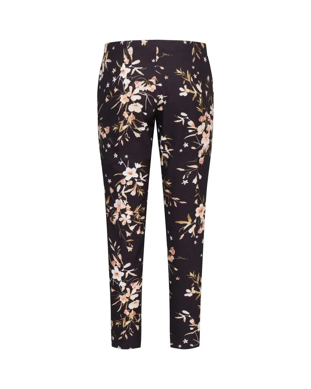 Pantalone in fantasia floreale NERO-CIPRIA IRONICA 50