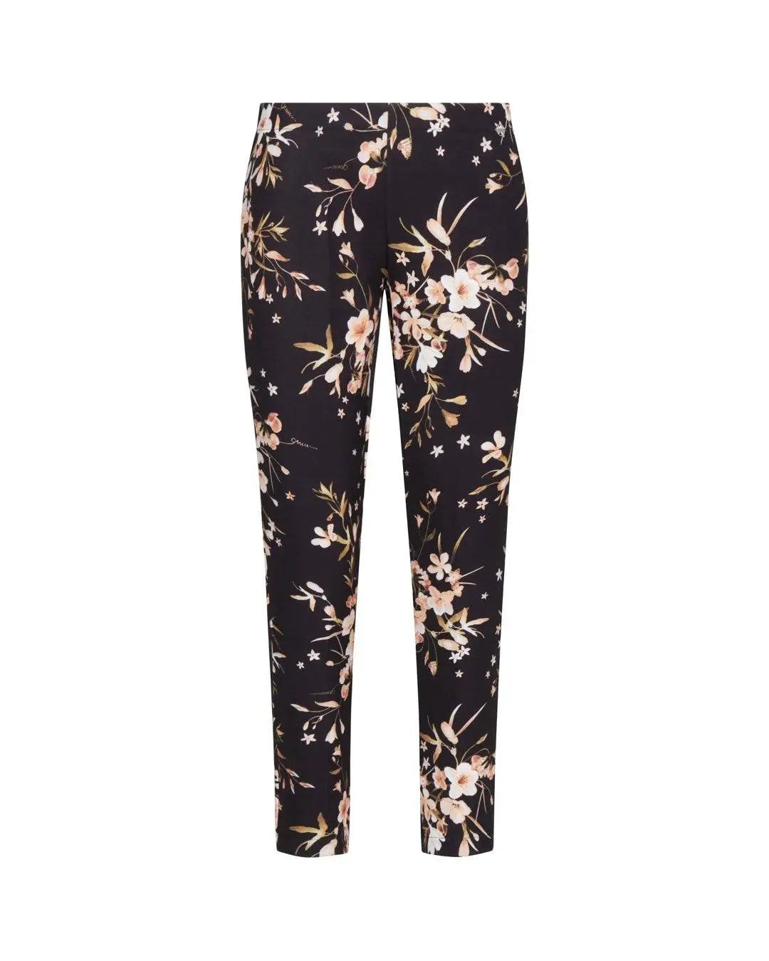 Pantalone in fantasia floreale NERO-CIPRIA IRONICA