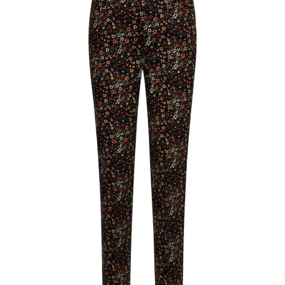 Pantalone in fantasia floreale NERO DORABELLA 52