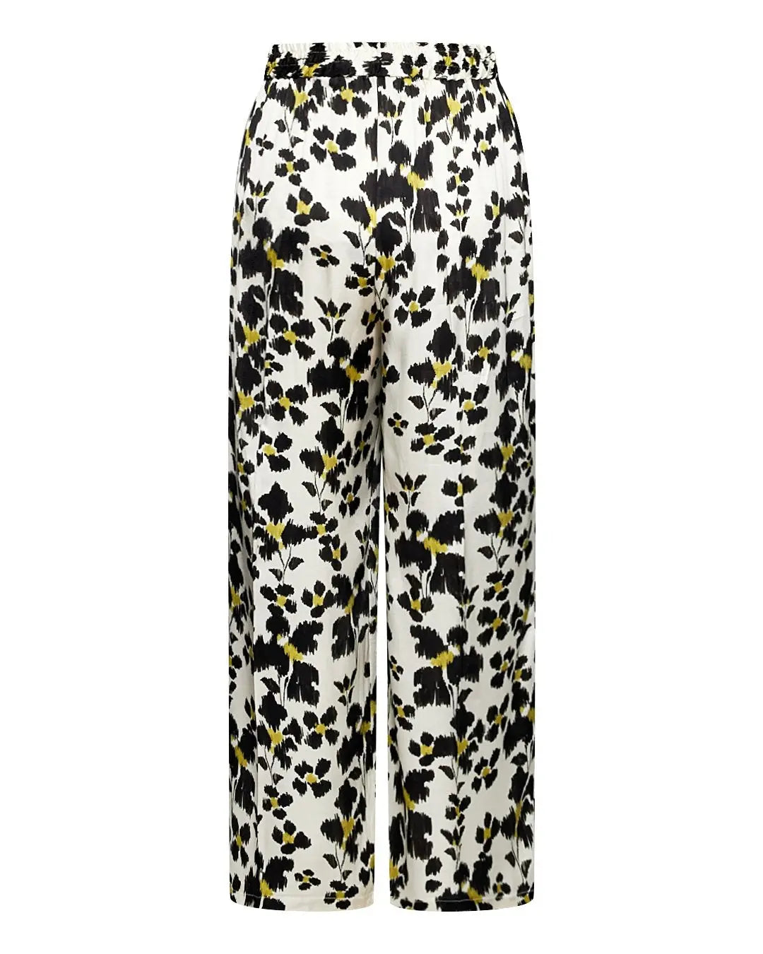 Pantalone in fantasia floreale NERO-OLIO DORABELLA PIU' 49