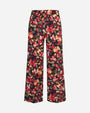 Pantalone in fantasia floreale NERO-ROSSO DORABELLA XXL